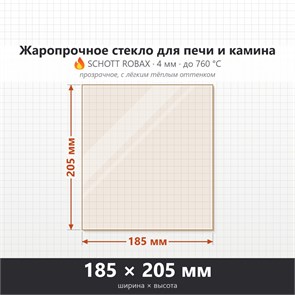 Стекло 185*205 мм 4мм для Печи Harvia (Харвия) 7257